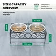thumbnail image 6 of Iconic Pet Elevated wired pet double diner - Large- 64 Oz, 6 of 8