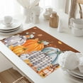 thumbnail image 5 of Pumpkin Thanksgiving Placemats Set of 2 Fall Bird Give Thanks Heat Insulated Linen Place Mats, Washable Stain-Proof Table Mats for Dining Tables Holiday Decor 13x19inch, 5 of 9