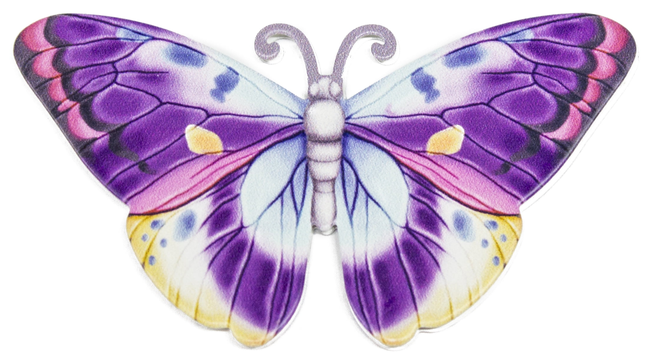 3 Inch Butterfly Metal Screen Door Saver 2 Piece Magnet Set (Purple ...