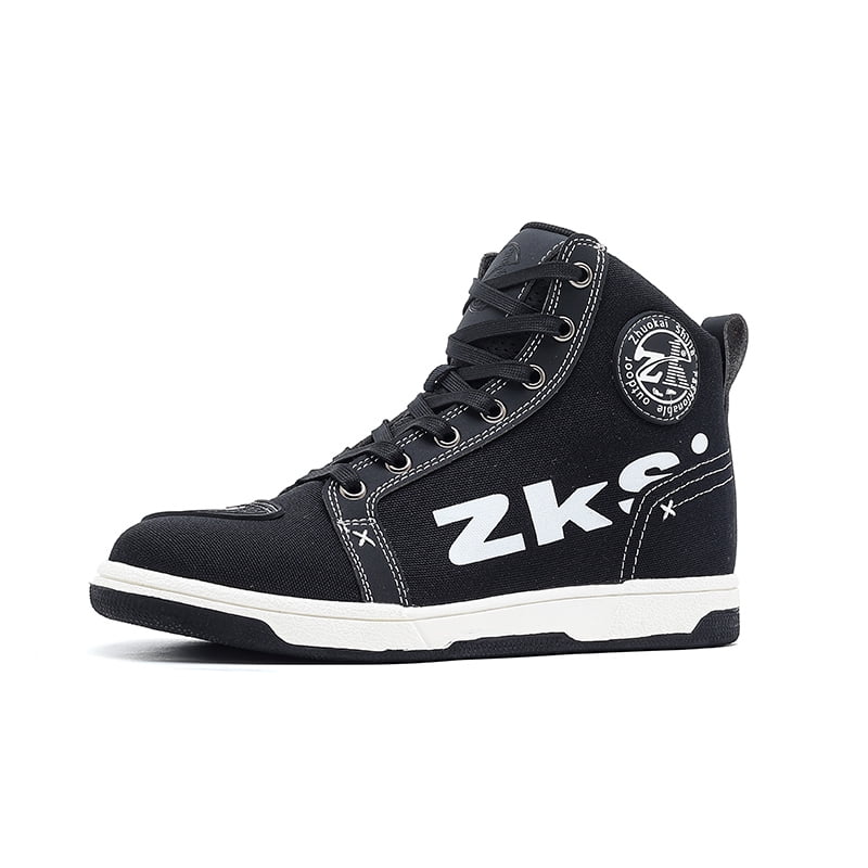 JG WOLVES Motorcycle Boots Sz 41 Black White Waterproof Riding Off-Road Unisex JG WOLVES - Motorcycle Boots - All-Season Comfort  main image 2