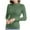 Green, variant on Women's Ribbed Turtleneck Fitted Long Sleeve Shirts Basic Thermal Layering Tops