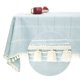 thumbnail image 1 of Deconovo Decorations Tablecloths Oblong Poly-Cotton Blend Tassel Waterproof Fade Resistant Table Cover for Outdoor Picnic, 54x108 Inch, Blue, 1 of 7