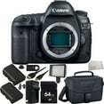 thumbnail image 1 of Canon EOS 5D Mark IV DSLR Camera (Body Only) - International Version (No Warranty) 64GB Bundle 9PC Accessory Kit - Includes 64GB Memory Card + 2 Replacement LP-E6 Batteries + MORE, 1 of 9