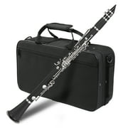 Zimtown 17 Keys Flat B Clarinet with Case Mouthpieces for Beginner Student Black