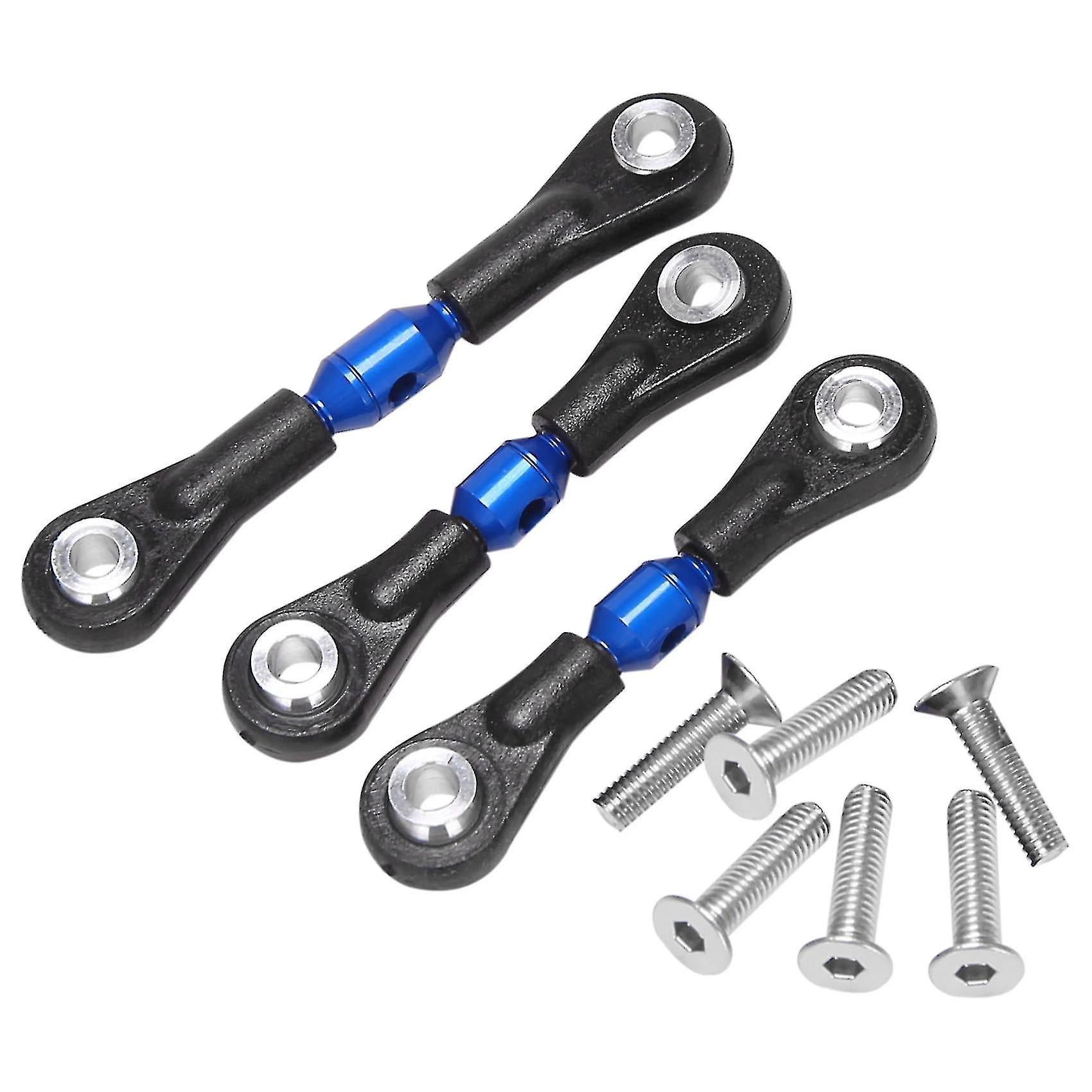 Lot De 3 Biellettes De Direction En Métal – Tige De Servo Pour TT02 / TT02T 1/10 – Accessoires RC Rouge – Mise à Niveau