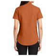 thumbnail image 2 of Yellow Rooster Womens Short Sleeve Easy Care Shirt Texas Orange/Light Stone 4XL, 2 of 6