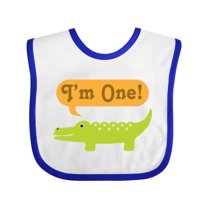 Inktastic 1st Birthday Alligator Jungle Boys or Girls Baby Bib
