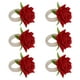 thumbnail image 5 of Servilletero de flores artificiales Bewildely 6 piezas colorido Rojo, 5 of 6