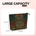 thumbnail image 5 of Makeup Bag Small Cosmetic Bags for Women Travel Toiletry Bag Zipper Pouch Purse Organizer Pouches, Retro Tiki Tribal Hawaiian Vintage, 5 of 7