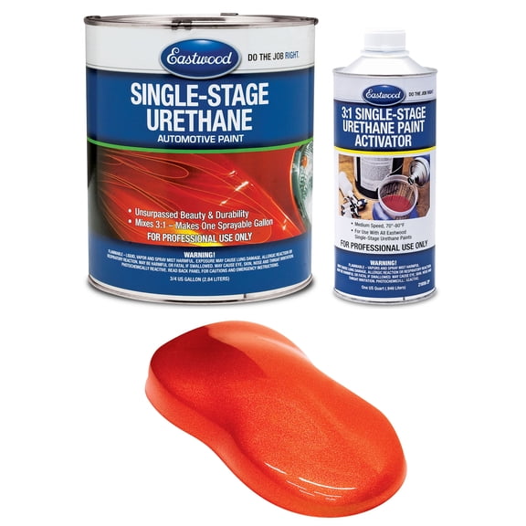 Eastwood 3:1 Tropical Sunset Orange Pearl Single Stage Urethane Automotive Spray Paint 1 Sprayable Gallon Kit