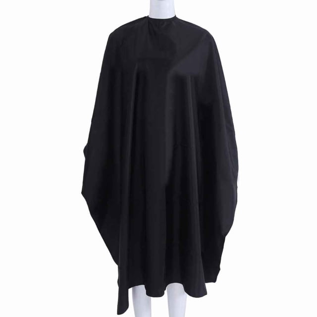 Soidarity Capa de peluquería para adultos, cubierta de corte para salón de peluquería Unisex, capa vestido de peluquero impermeable, delantal de Cuidado del cabello negro Soidarity MJ0997-01