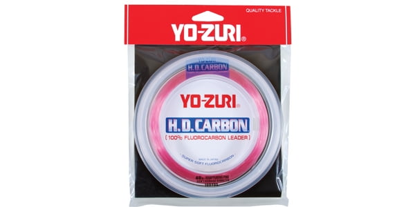YoZuri Pink 100% Fluorocarbon Leader Line 30yd 150lb HD150LB-DP Big Game R898-DP 
