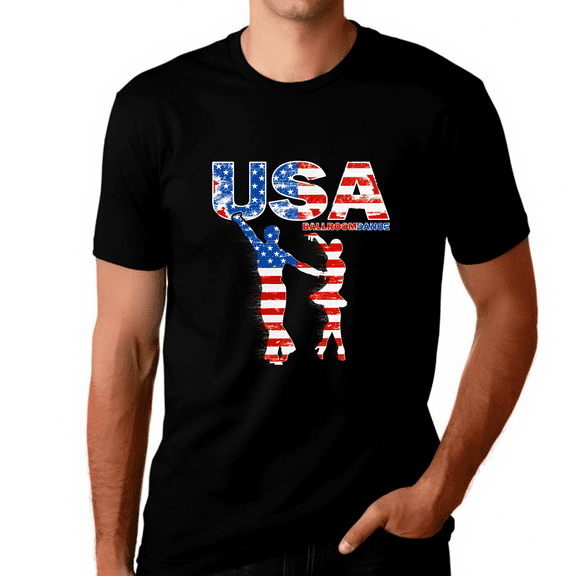 Ballroom Dancer T-Shirt for Men Ballroom Dancing Tee Ballroom Dance Gift USA Dancewear Latin Dance Shirt