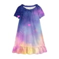 thumbnail image 5 of Cethrio Girls' Nightgowns Size 5T, Mid-length Gifts Summer Short Sleeve Kids Sleep Dresses Sleepwear Multicolor Size 5T, 5 of 8
