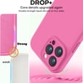 thumbnail image 4 of Dteck for iPhone 14 Pro Max Case,Upgrade Defender Liquid Silicone Case,Enhanced Camera Protection Soft Anti-Scratch Microfiber Lining Shockproof Phone Case for iPhone 14 Pro Max,Rose, 4 of 5