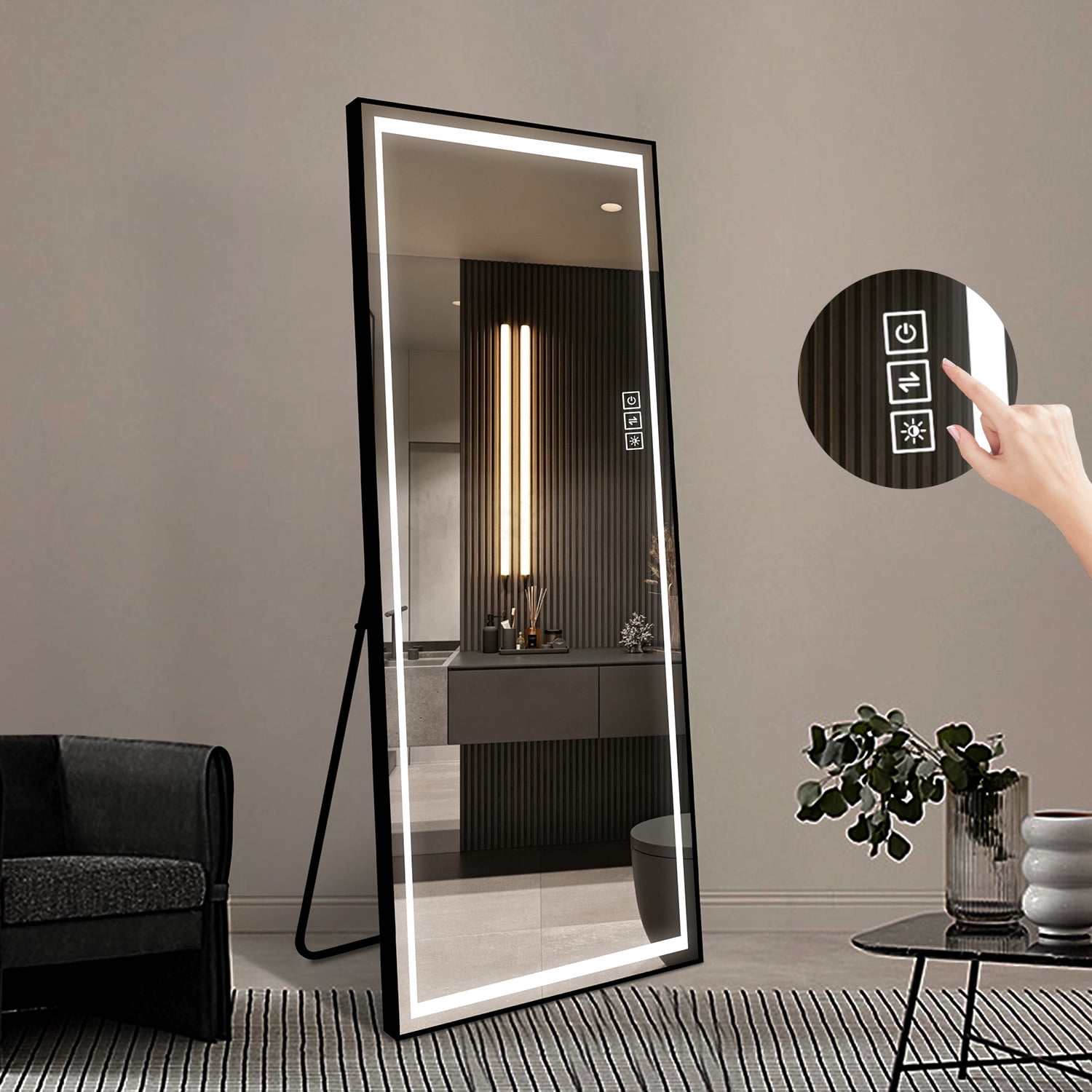 Full Length Mirror Floor Mirrors, What Size Is A Floor Mirror