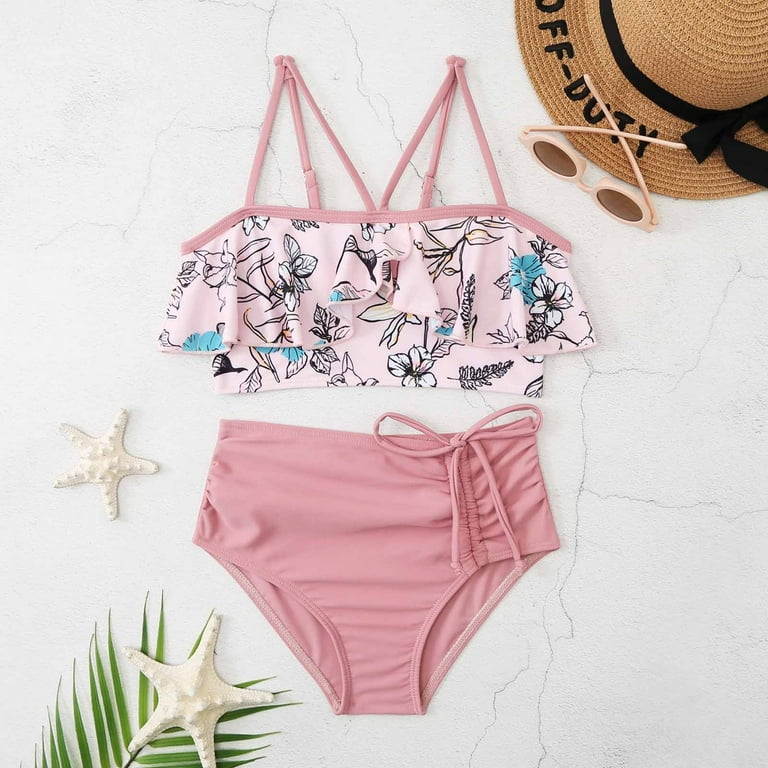 【threetimes】25HS★(S,M,L) Baby Shower Swim Top SDJMa Toddler Baby Girls Swimwear Children's Swimsuit High