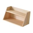 thumbnail image 4 of Cosmetic Organizer Wooden Storage Box Double Layer Compact Size for Makeup Station Office and Home Spaces, 4 of 9