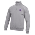 thumbnail image 2 of Men's Gray Northwestern Wildcats Big Cotton Quarter-Zip Pullover Sweatshirt, 2 of 3