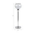 thumbnail image 5 of Elegant Glam Metal & Glass Pillar Candle Holder - White Aluminum Decorative Taper Holder for Home, Office, Bedroom, Living Room - 17" White, 5 of 11
