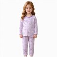 thumbnail image 3 of TOWED22 Toddler Pajamas Boys Girls Pyjamas 2pcs Long Sleeves Pjs Sets for Kids Fall Winter Sleepwears 3 6 9 12 18 24 Months 2 3 4 5 6 7 8 9 Years(Purple,12-18 M), 3 of 7