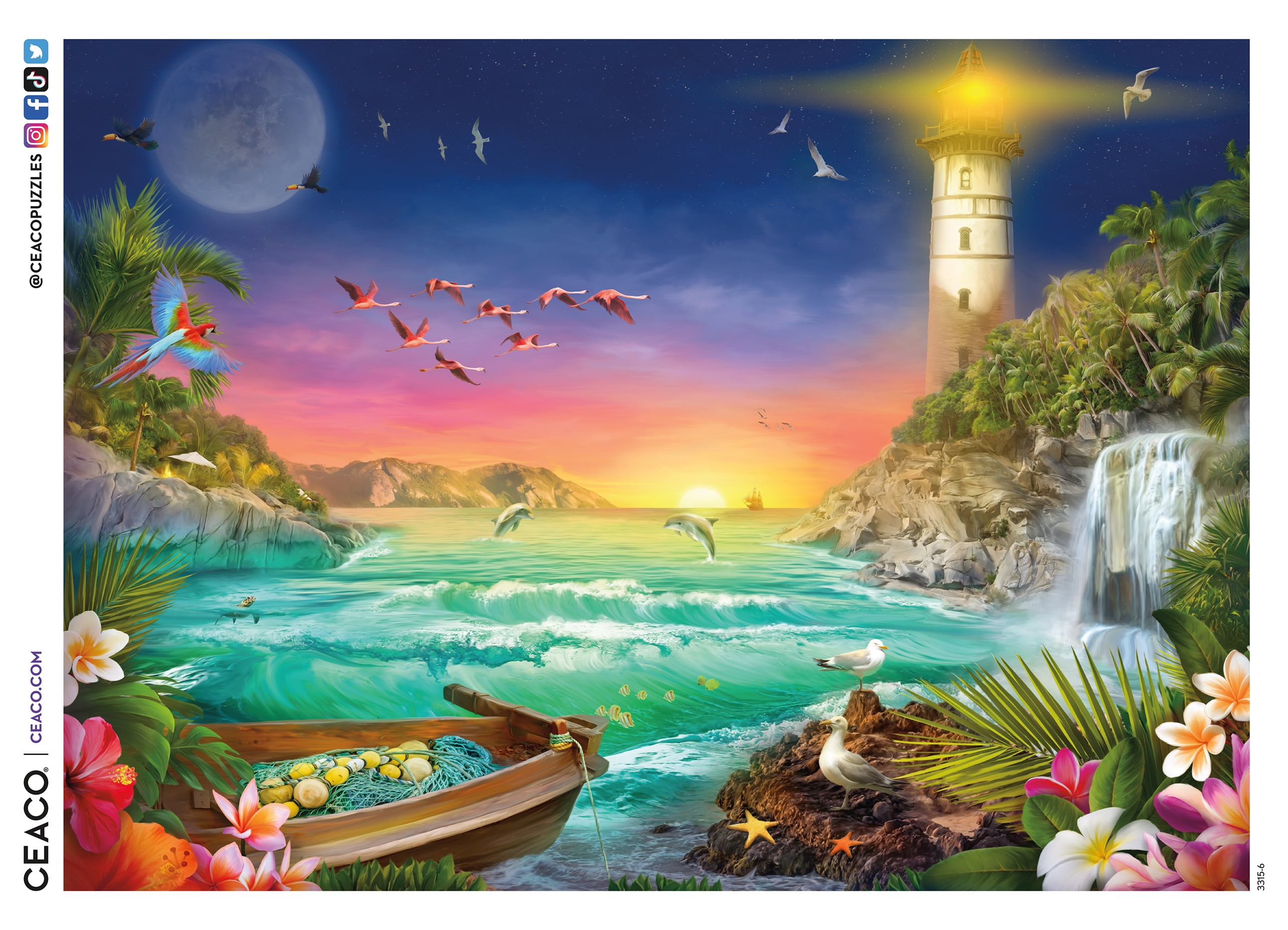 Ceaco - Olena - Lighthouse Cove - 1000pc Piece Interlocking Jigsaw Puzzle