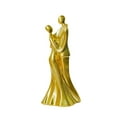 thumbnail image 4 of Escultura de resina para pareja, adorno para abrazarse, aniversarios románticos nórdicos oro 85x67x18cm, 4 of 9