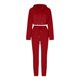 thumbnail image 4 of Puntoco Sudadera con capucha de felpa con cordón para mujer, chaleco de algodón y pantalones de jogging, traje de tres piezas Puntoco Puntoco-4419, 4 of 5