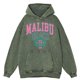 thumbnail image 3 of Sudadera con capucha retro desgastada con estampado de Malibu Beach 73 Usa City para hombre, ropa cálida y suave, sudadera holgada a la moda, sudadera 100 % algodón, 3 of 5