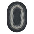 thumbnail image 1 of Colonial Mills NG49R108X108 9 ft. North Ridge Round Braided Rug, Charcoal, 1 of 1