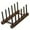 Brown, variant on Bamboo Wooden Dish Rack, Plate Rack Stand Pot Lid Holder, Kitchen Cabinet Organizer for Cup, Cutting Board, Bowl, Drying Rack and More