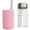 Pink, variant on Necvior Glass Drinking Bottle Leak proof Construction For Hot Cold Beverages Office Gym