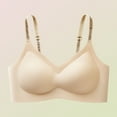 thumbnail image 5 of Women's Thin Seamless Vest Soft Support Large Chest Small Half Fixed Cup Breathable Bra Compression Bra Size E Bras for Women Womens Bras Comfortable Packs Wireless Bras for Women Women Bras plus Size, 5 of 5