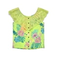 thumbnail image 3 of Justice Girls Button Front Ruffle Neckline Tank, Sizes XS(5/6)-XL Plus(16/18 Plus), 3 of 4