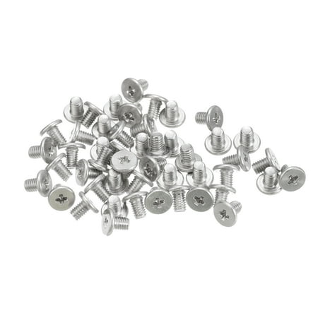 

Uxcell M3x0.5x4mm 50Pack Metal Flat Round Head Screws Phillips Drive Machine Bolt