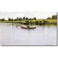 thumbnail image 1 of Ceramic Tile Mural-William Chase Waterfront Painting 422. 21.25" w x 12.75" h using (15) 4.25 x 4.25 ceramic tiles, 1 of 3