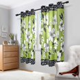 thumbnail image 2 of Yayeee Window Curtains Light Filtering 63"x52" Grommet Panel Pair Home Living Room Decor, Retro Floral, 2 of 7