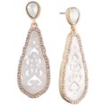 thumbnail image 1 of Lonna & Lilly Gold-Tone Pave & Stone Drop Earrings, White, 1 of 1