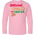 thumbnail image 3 of Inktastic Christmas Official Cookie Taster with Bell and Star Cookie Long Sleeve Youth T-Shirt, 3 of 5