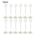 thumbnail image 1 of pitrice 12pack/lot Your In Style Durable Table Card Holders Gifted Easy Simple Fashionable Place Holder For Card Holders silver, 1 of 9