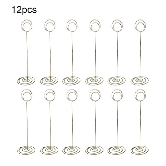 pitrice 12pack/lot Your In Style Durable Table Card Holders Gifted Easy Simple Fashionable Place Holder For Card Holders silver
