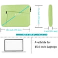 thumbnail image 5 of Laptop Sleeve 15.6 inch, Shockproof Protective Computer Carrying Cover with Front Pocket, Briefcase Handbags Laptop Case for 15.6 inch HP, Dell, Acer, Asus, Notebook, Light Green, 5 of 14