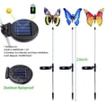 thumbnail image 3 of Luces solares decorativas para jardín, paquete de 3, con mariposas, luces LED multicolores cambiantes para jardín, patio y jardín., 3 of 5