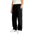 thumbnail image 3 of CONROSES Kids Boys Casual Pants Wide Leg Baggy Pant for Child Solid Elastic Waist Cozy Fall Winter Jogger Trousers with Pockets, 3 of 8
