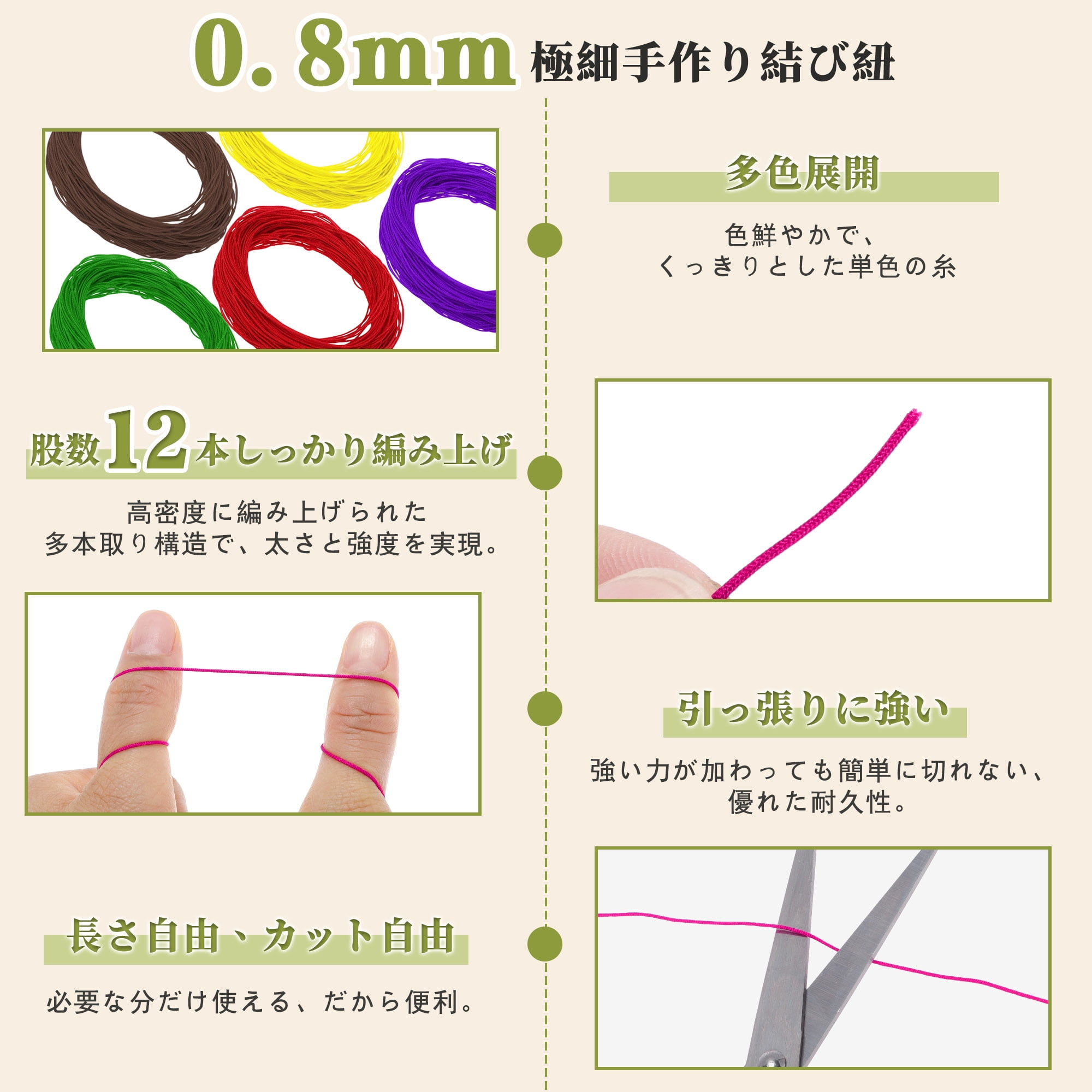 Unique Bargains String Polyester Cord for Sewing Crafts Rose Red