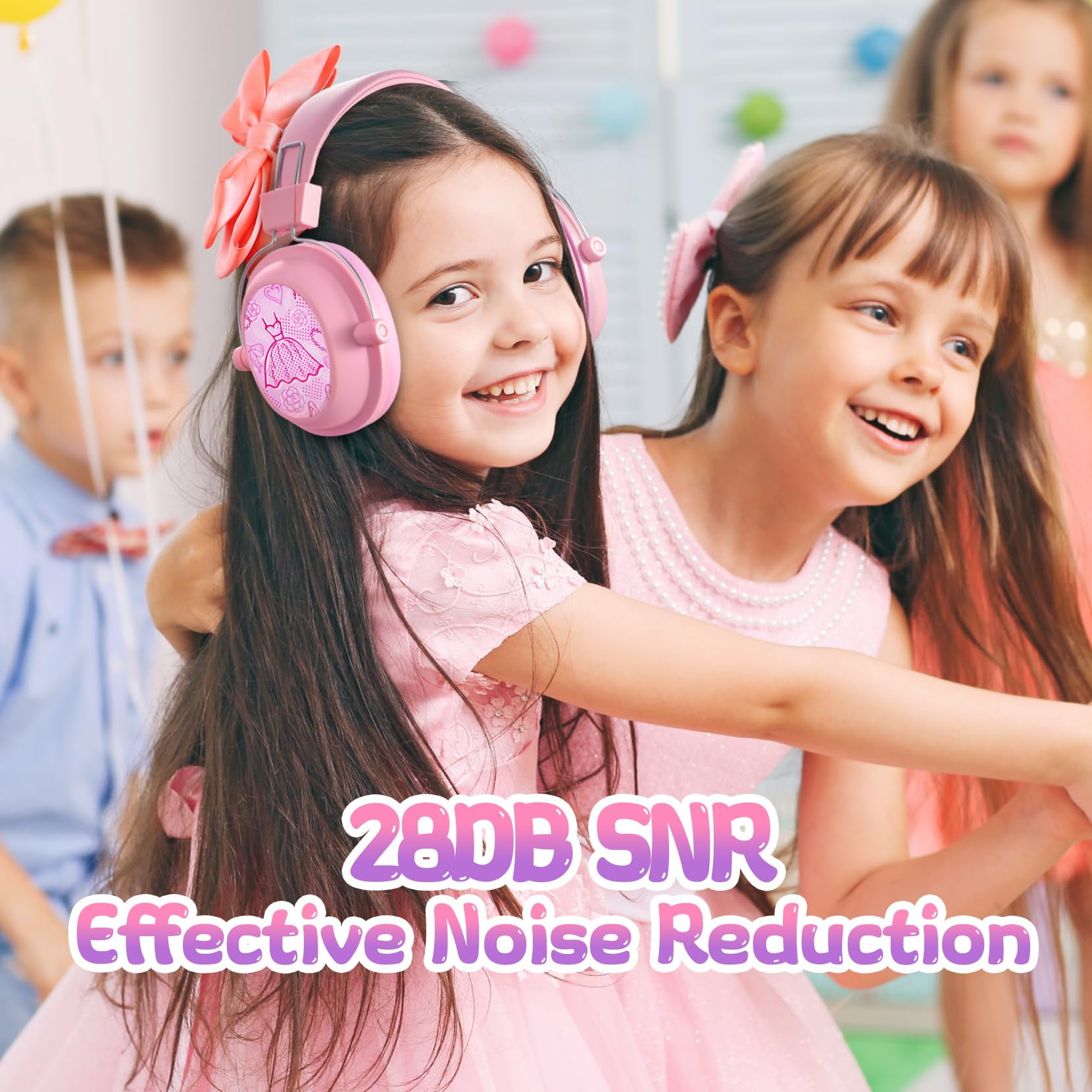 Lot De 2 Protège-oreilles Pour Enfants (3-16 Ans) - Réduction Bruit 28dB SNR - Pour Autism, Concerts, Feux D'artifice - 4