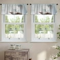 thumbnail image 2 of LALILO Kitchen Curtain Valance World Technology Global Rod Pocket Window Curtain 52"x 18" Set of 2, 2 of 7