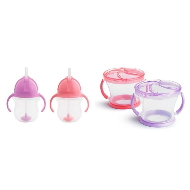 Set de 2 Vasos Entrenadores Munchkin Any Angle 200 mL con Vaso para Snacks