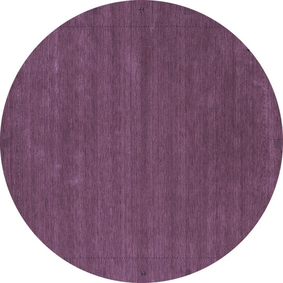 Ahgly Company Indoor Round Abstract Blue Contemporary Area Rugs, 5' Round