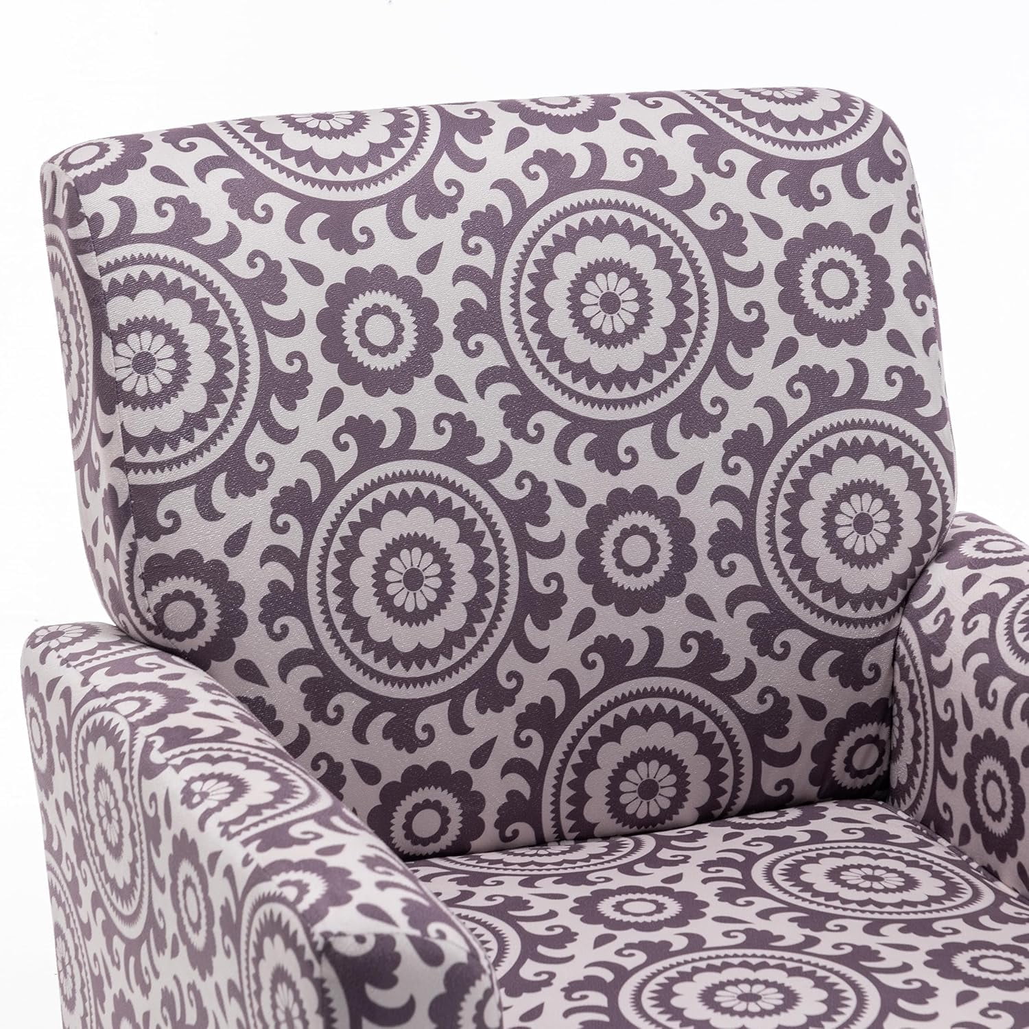 US Pride Furniture Contemporary Accent Arm Chair with Birch Wood Frame and Microfiber Upholstery Armchair for Office and Living Room Decor Removable Cushions 02 Printed Fabric